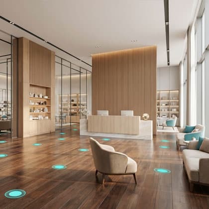Showroom giriş ve ilk izlenim panoraması