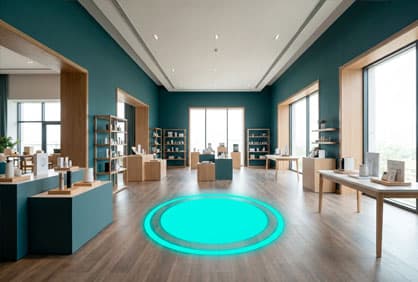 Showroom hotspot ve ürün bilgi sahnesi