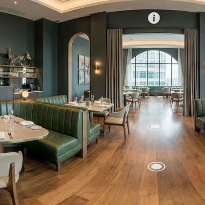 Restoran salon ve teras akışı panoraması