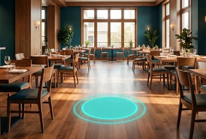 Restoran hotspot ve destek içerik sahnesi